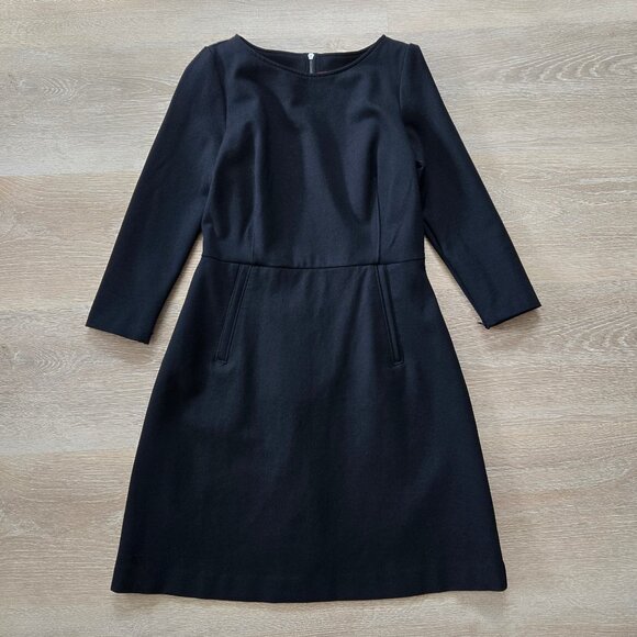 Spanx Perfect A-Line 3/4 Sleeve Dress Black Small Work Travel Business Chic NWOT - Picture 4 of 14